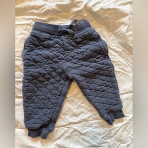 Hanna Andersson Navy Quilted Baby Joggers